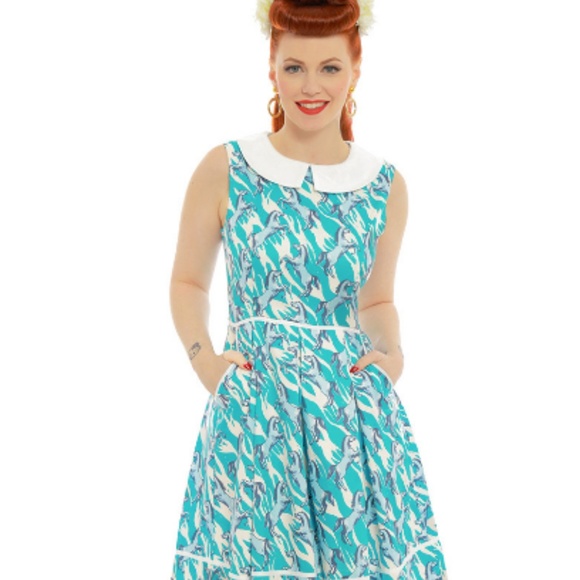 Lindy Bop Dresses & Skirts - Lindy Bop Molly sue teal horse rockabilly retro!